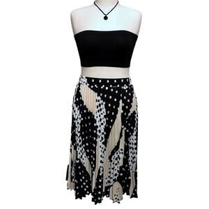 Tahari NWT Polka Dot Pleated Skirt Women Various